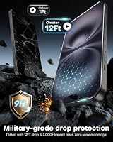 OMOTON Panzer Schutz Glas für iPhone 16/15/15 Pro, 3 Stück – Ansicht 3