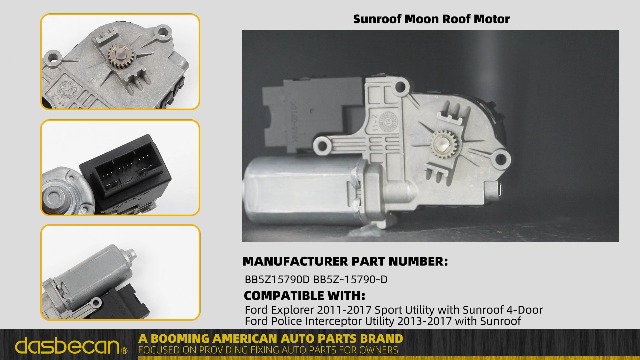 Image of Dasbecan Sunroof Motor Compatible with Ford Explorer 2.0L 2.3L 3.5L 2011-2017 Sport Utility Moonroof Motor Replace BB5Z15790D BB53-15B689-AB