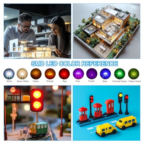 LED 1206 pré-câblées mini diodes 9-12V bricolage modélisme - 6