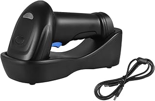 Scanner,ERYUE WM3L 433 MHz Sem Fio 1D 2D Auto Imagem Barcode Scanner Handheld código QR PDF417 Leitor de Código de Barras 200 m / 656ft Faixa 1300 T/s Rápido Velocidade com Berço para Loja de Superm
