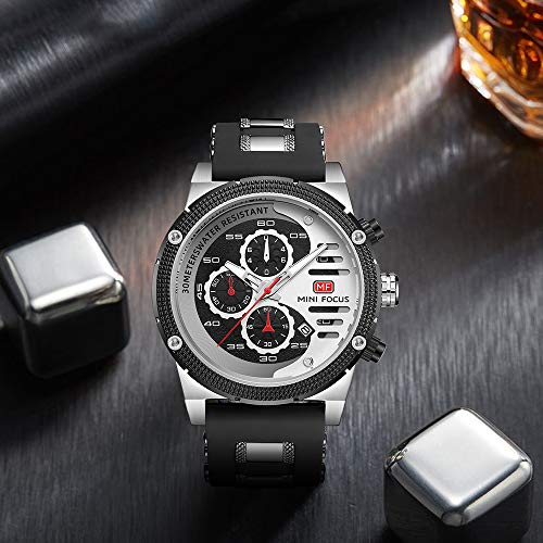 Image of AIMES Mens Watches Chronograph Waterproof Sport Military Watch for Men Analog Quartz Movement Stylish Wrist Watch Elegant Gift Watch for Men