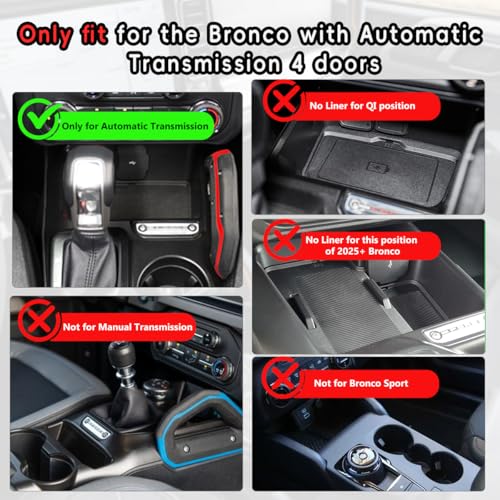 Insertos para portavasos Auovo anti polvo para Ford Bronco miniatura 2