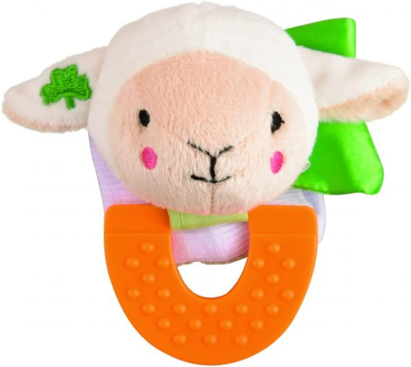 Wristy BuddyWristy Buddy Teething Ring for Babies 0-6 8 10 12 Months | Cute Soft Lamb Animal Teething Toys & Gloves | Baby Teething Relief Toy Pack | Infant Chew Toys for 3-6 Months, 1 2 3 Years