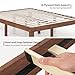 KOMFOTT 14 Inches Wood Platform Bed Frame Queen Size, Solid Wood Mattress Foundation with Rubber Wood Frame, Strong Poplar Wood Slat Support, No Box Spring Needed, Bed Frame (Brown Cherry)