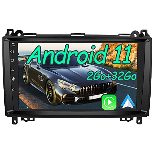 AWESAFE Autoradio Android 11 pour Mercedes-Benz Vito Viano Sprinter W639/Classe B W245/W169,[2Go+32Go],9 Pouces Écran Tacile avec GPS/Carplay Intégré et Android Auto/WiFi/RDS/FM/SWC/Aide au Parking