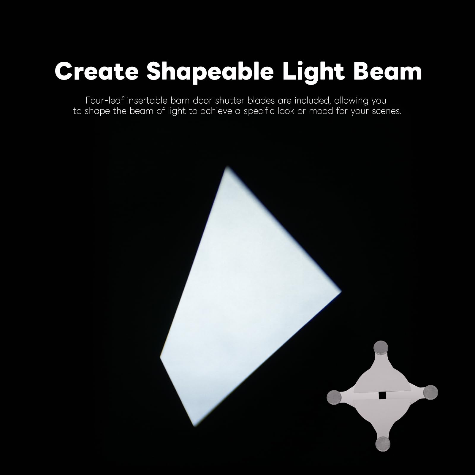 Bowens Mount Snoot Spotlight Gobo Projector – 7X Jaśniejsza Projekcja Światła, Zawiera 31 Gobo, 5 Filtrów Kolorowych i 4-Skrzydłowe Wrota – Kompatybilny z Aputure, Godox, Amaran i więcej