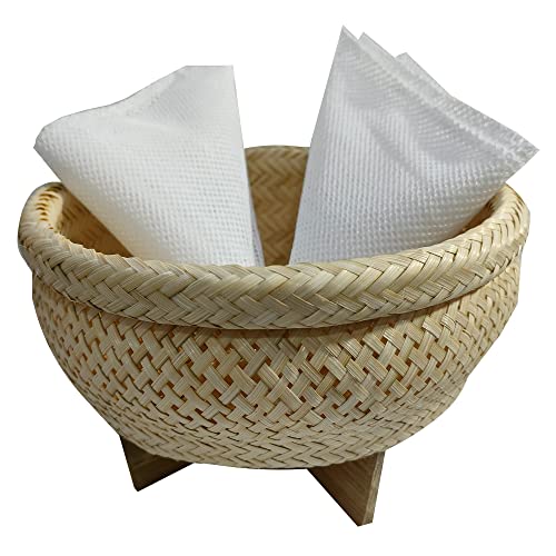 Heavens Tvcz Bamboo Rice Steamer Basket Cooker Thai Asian Food Thai Hot Food Free Cloth 2 Pcs