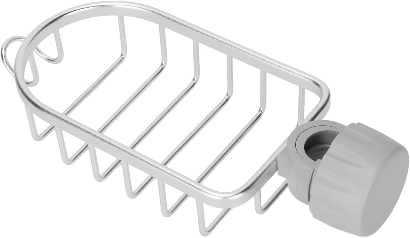 Efficient Organization, SpaceSaving Solution, Easy Installation Faucet Storage Rack, Sink Sponge Drainer for Kitchen and Bathroom with Aluminum and Plastic Material, Suitable (Silver) Efficient Organization, SpaceSaving Solution, Easy Installation Faucet Storage Rack, Sink Sponge Drainer for Kitchen and Bathroom with Aluminum and Plastic Material, Suitable (Silver)