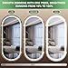 JODFIAT Large Wall Mounted Mirror with LED Lights, Oval Full Length LED Lighted Full Body Dressing Mirror for Bedroom, Salon, Brushed Aluminum Frame Tempered Glass (Gold, 27‘’x67‘’)