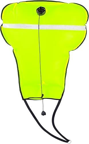 Scuba Lift Bag, 70lb Diving Lifting Bag Over Pressure Valve, High Visibility Salvage Bag with Open Bottom, Reflective Strip, Nylon Webbing and D