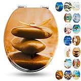 MONTAGE: Sanfino Holzkern WC Sitze haben eine Standardgröße und passen, durch die variablen Scharniere, auf nahezu alle handelsüblichen WC-Becken (Hänge und Steh WC-Becken). Mit dem beiliegendem Schnellbefestigungsset wird eine rasche und unkompliziert Montage gewährleistet