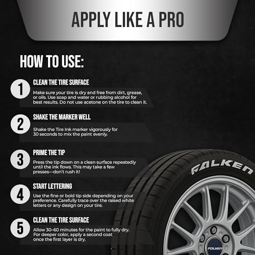 image for Tire Ink Color Tire Paint Pen - Waterproof Permanent Paint pens for Ca