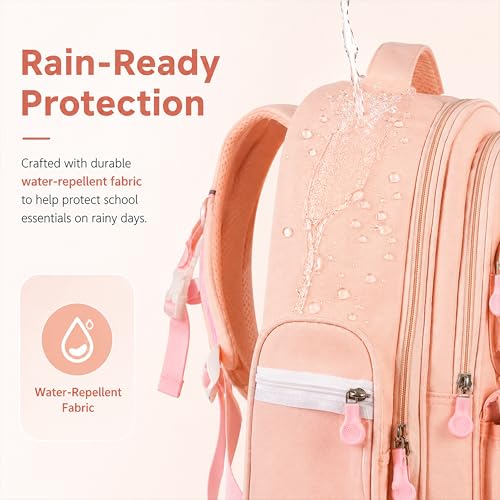 Image of Brainy Bundle School Backpack for Boys & Girls, Kids School Bag | 25L Capacity • 2 Compartments & 6 Pockets • Age 5-10 Years • Water-Resistant • Lightweight • Padded Straps