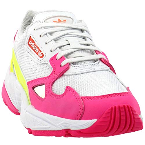 Adidas Women's Originals Falcon Shock Pink/Solar Yellow/Raw White Nylon Casual Shoes 8.5 M US