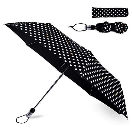 Best small folding umbrella kate spade new york Compact Polka Dot Umbrella
