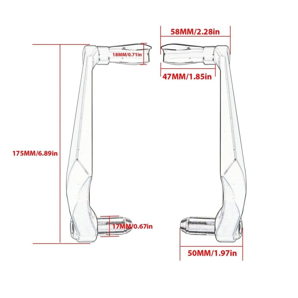 Protector guardamanos Protector De Mano Universal 7/8" para Manillar Motocicleta, Palanca Freno Y Embrague para Scooter, ATV Bicicleta