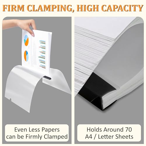 5 Pack Report Covers with Sliding Bar - Clear Plastic Presentation Folders for A4 & Letter Size Paper, 70 Sheet Capacity File Document Binder for School, Office, Resume & Business Use