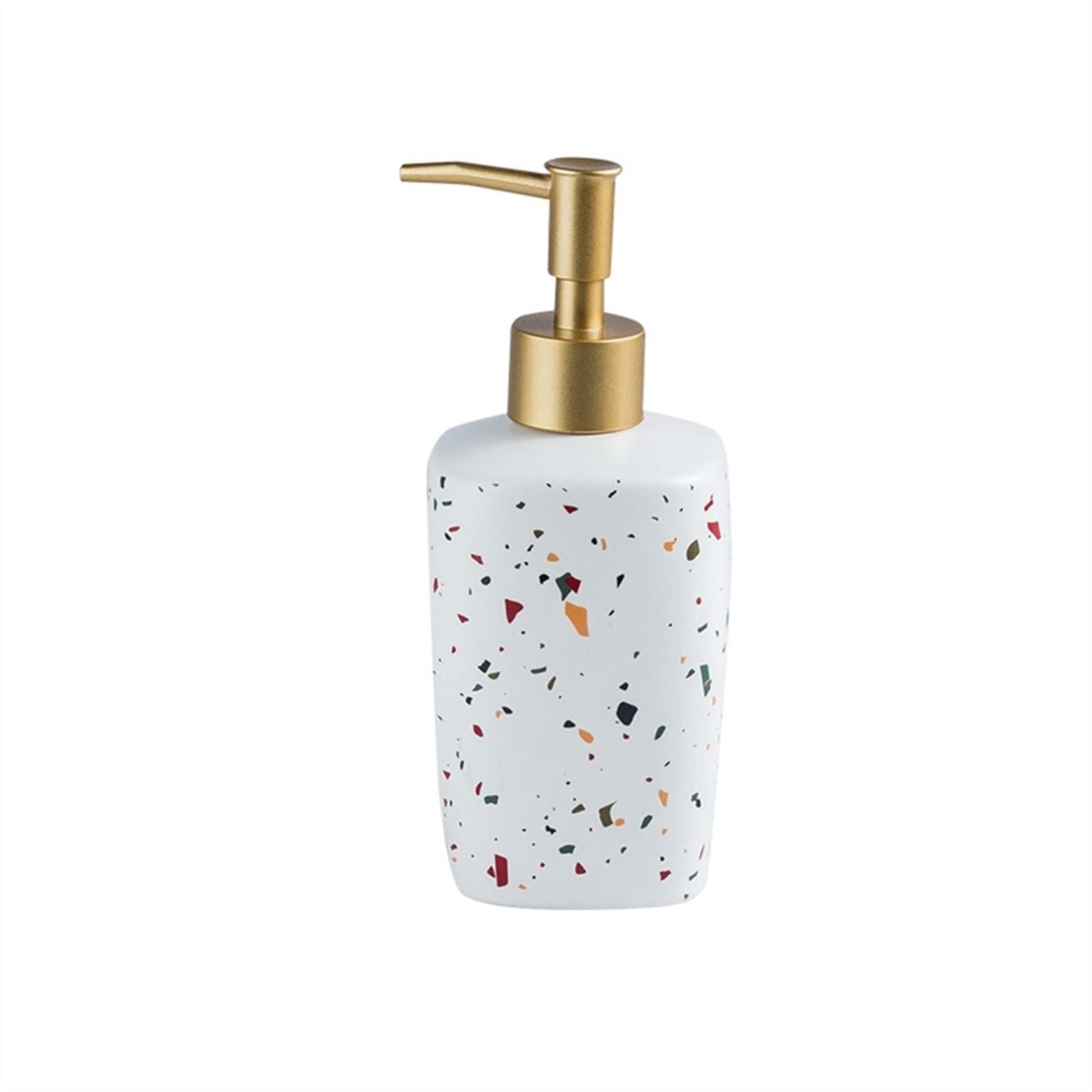 Gliget 380Ml Hand Soap Dispenser Ceramics Marble Bottle Bathroom Shower Gel Shampoo Dispense Bottles Travel Portable Press Lotion Bottle Porcelain Soap Dispensor (Color : )