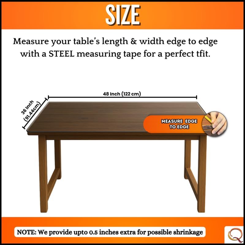 Qlarity Covers 3mm UltraMax Shield Dinning Table Protector, 36 x 48 Inch 2