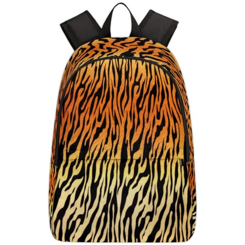 Sac à dos imprimé léopard tigre 17,4 L décontracté pour ordinateur portable et école