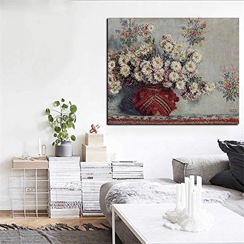 Claude Monet toile murale imprimée sans cadre 80x120 cm pour décoration de salon