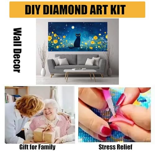 DIY Peinture Diamant Fleur 5D Full Drill : Kit Broderie 40x80cm