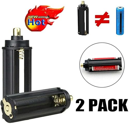 Miniatura 9 de 5 unidades de soporte de batería negro cilíndrico adaptador de caja de almacenamiento para 3 pilas AAA de 1.5 V para linterna 18650, paquete de 5