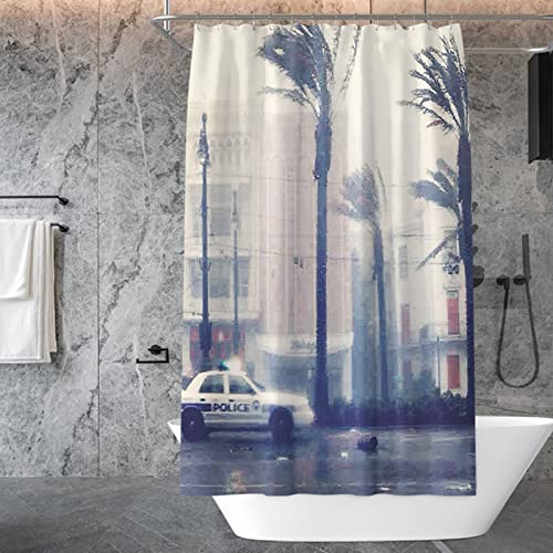 Rideau douche polyester imperméable contre les éclaboussures de bain - 2