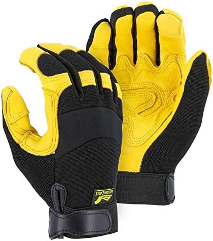 Farmer Bob's Parts Pair of Large Majestic Golden Eagle Reinforced Mechanics Gloves 2150DP LARGE
