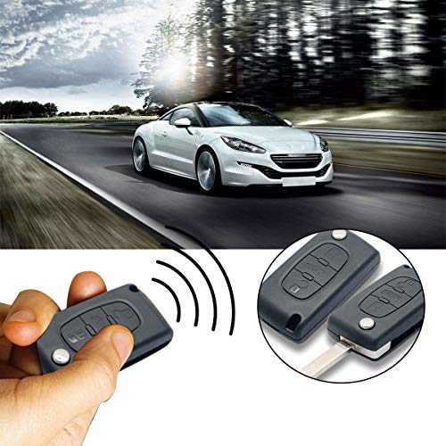 Llave remota de coche para Peugeot 207 y 307: repuesto portátil de 3 botones con mando inteligente 7
