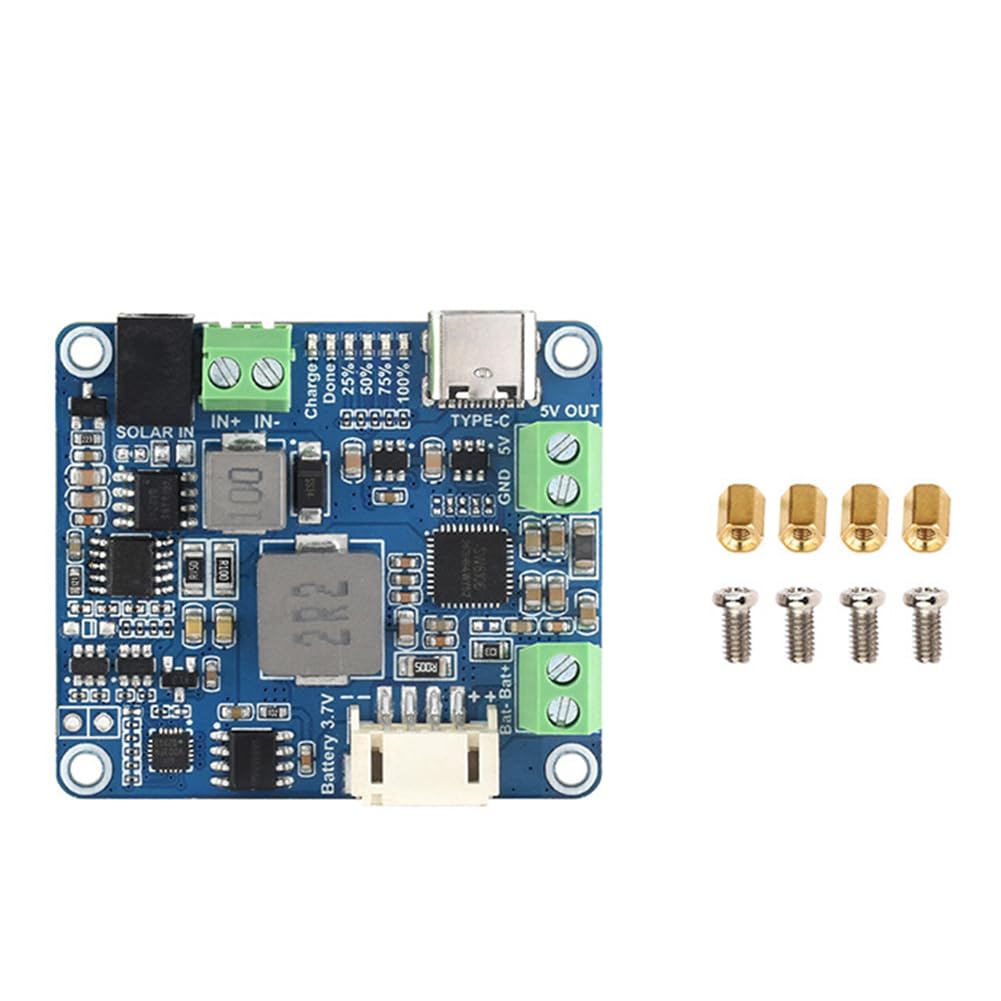 Cosmin Solar Power Management Module Pcb Mppt Supports 6V-24V Solar Panel Type-C 5V/3A Regulated Output Module