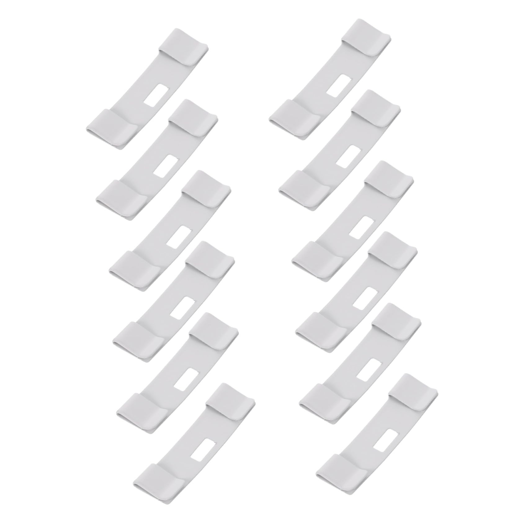 Pestañas de reparación para persianas verticales Mobestech de metal blanco, pack de 12 piezas