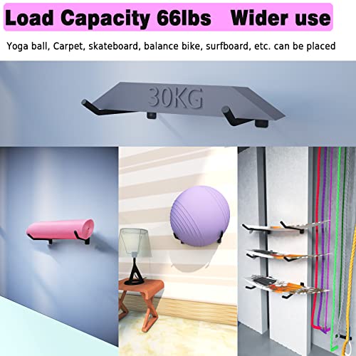 Lhysn Yoga Ball Holder, Ball Wall Rack For Gym Garage Wall Storage, Suitable For Yoga Ball/Stability Ball/Theraband Ball/Stability Balls For Exercise/Barre Ball/Basketball/Volleyball #TOP4