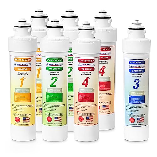 AFC Brand Model # AFC-B4-RO-CMBPK 4-Stage Reverse Osmosis Water Filters Replacement Kit, Compatible with Brio MISEDQ5M, MI4PKRO, MIGACQ- Made in USA 7Pk - AFC-B4-RO-CMBPK-1Y
