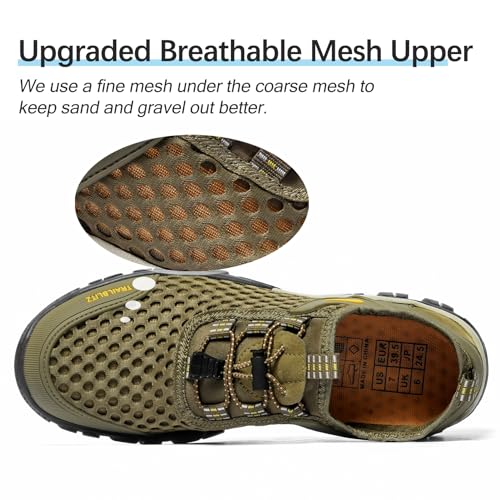 Image of Water Shoes Men Quick Drying Outdoor Hiking Barefoot Boat Footwear Aqua Shoes for Water Sport Waders Diving Hiking Sailing Travel Beach Wading Swimming Fishing Kayaking