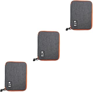 Amosfun 3pcs Cell Phone Accessories USB Cable Bag Earphone Bag Tablet Bag Headphone Bag Digital