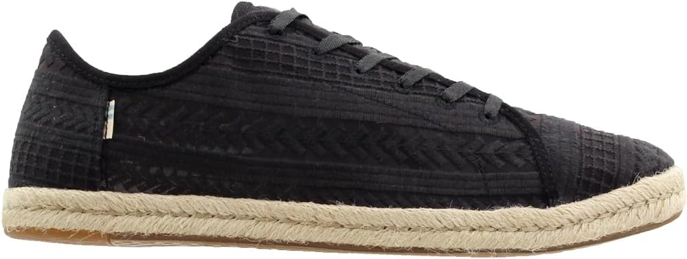 TOMS Womens Lena Embroidery Lace Up Sneakers Shoes Casual - Black 5 Black
