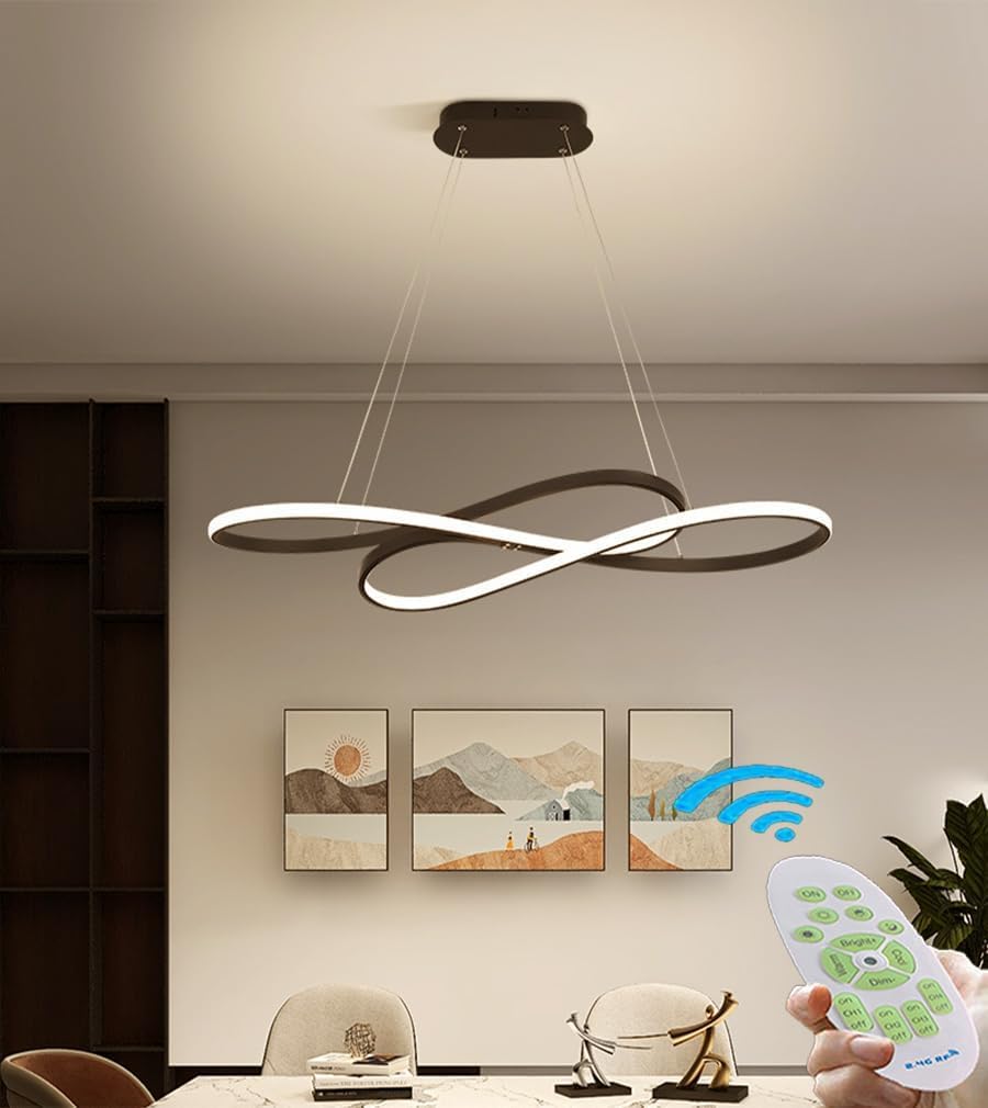 Luminaire télécommandable 75W îlot cuisine pendentif linéaire