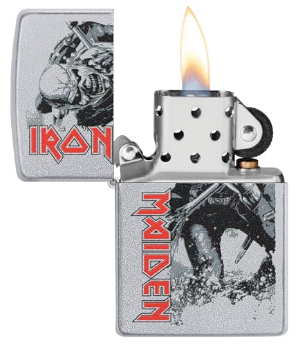 Encendedor Zippo Windproof Iron Maiden Satin Chrome miniatura 3