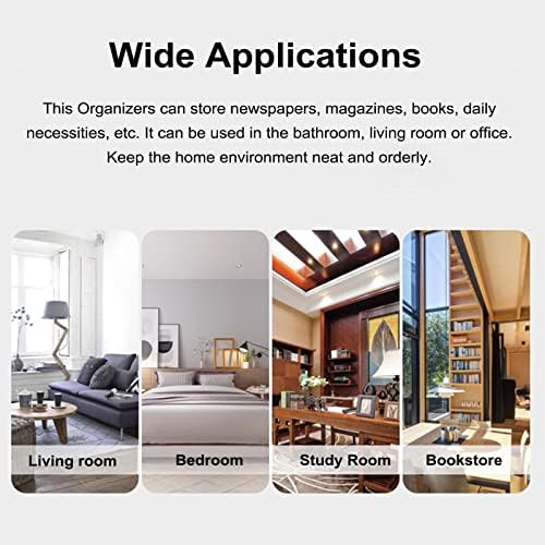 5-Tier Rolling Magazine Rack & Brochure Display Stand - Space-Saving Black Literature Organizer for School, Hotel Lobby, Library - Stylish & Functional Storage Solution