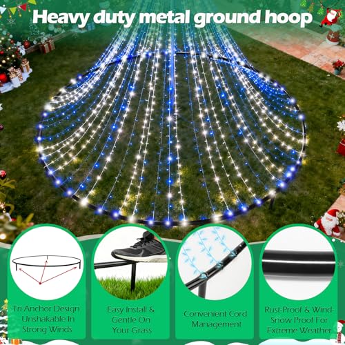 Kit mât de drapeau de Noël Tryly robuste pour sécuriser vos décors de cour - 3
