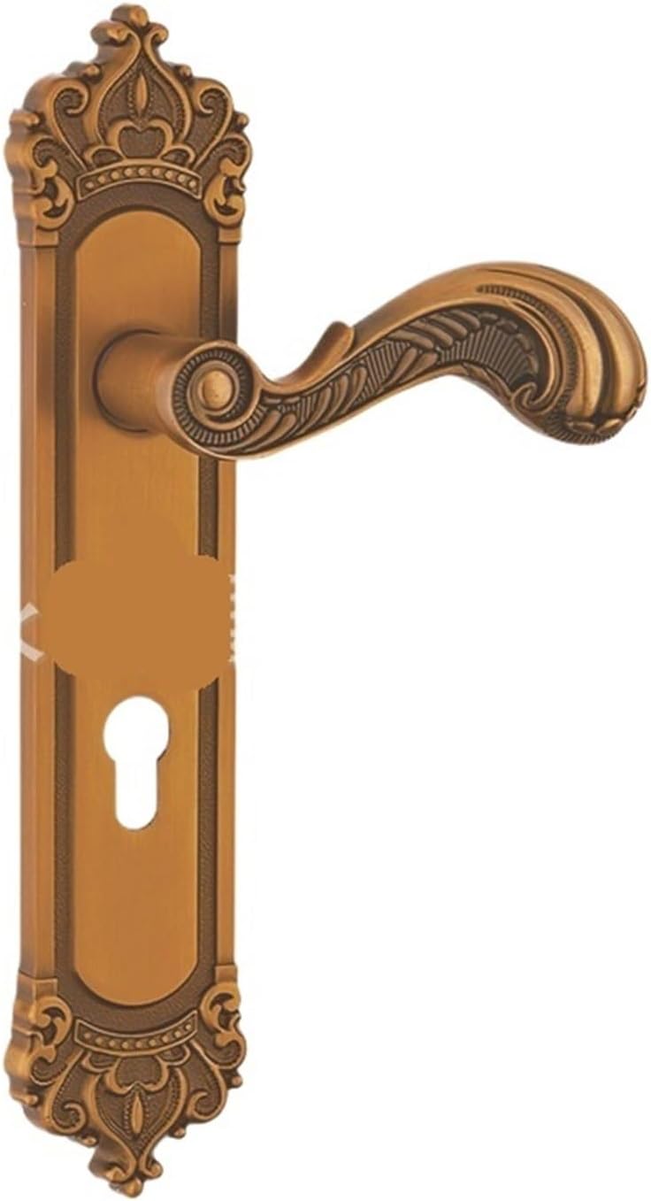 Full zinc Alloy European Bronze Color 300 Long Panel Double Tongue 85 Bearing Silent Indoor Door Outdoor Door Lock(YM89 X51 Yellow Bronze 300MM)