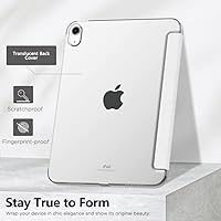 Vista 6 de MoKo Funda para iPad (A16) de 11ª generación de 11 pulgadas 2025, funda para iPad de 10.9 pulgadas 2022, carcasa trasera translúcida