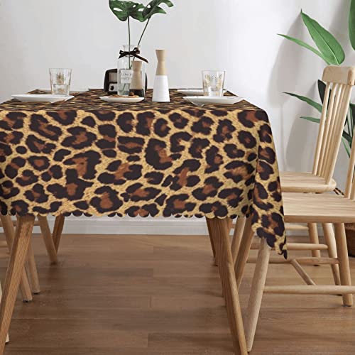 Nappe léopard lavable en polyester dentelle grand format pour décoration de table