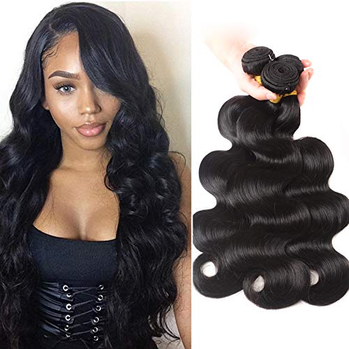 Brazilian Human Hair Bundles Long 24 26 28 inches Body Wave Hair Bundles 300g Remy Hair Wavy Hair Weaves Sew in Weft Natural Black Color Hair Bundles for Women