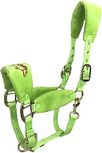 Vista 4 de UNISTRENGH Caballos acolchados de forro polar con cabestrillo de nailon y accesorios de hardware de color rosadorado antidesgaste