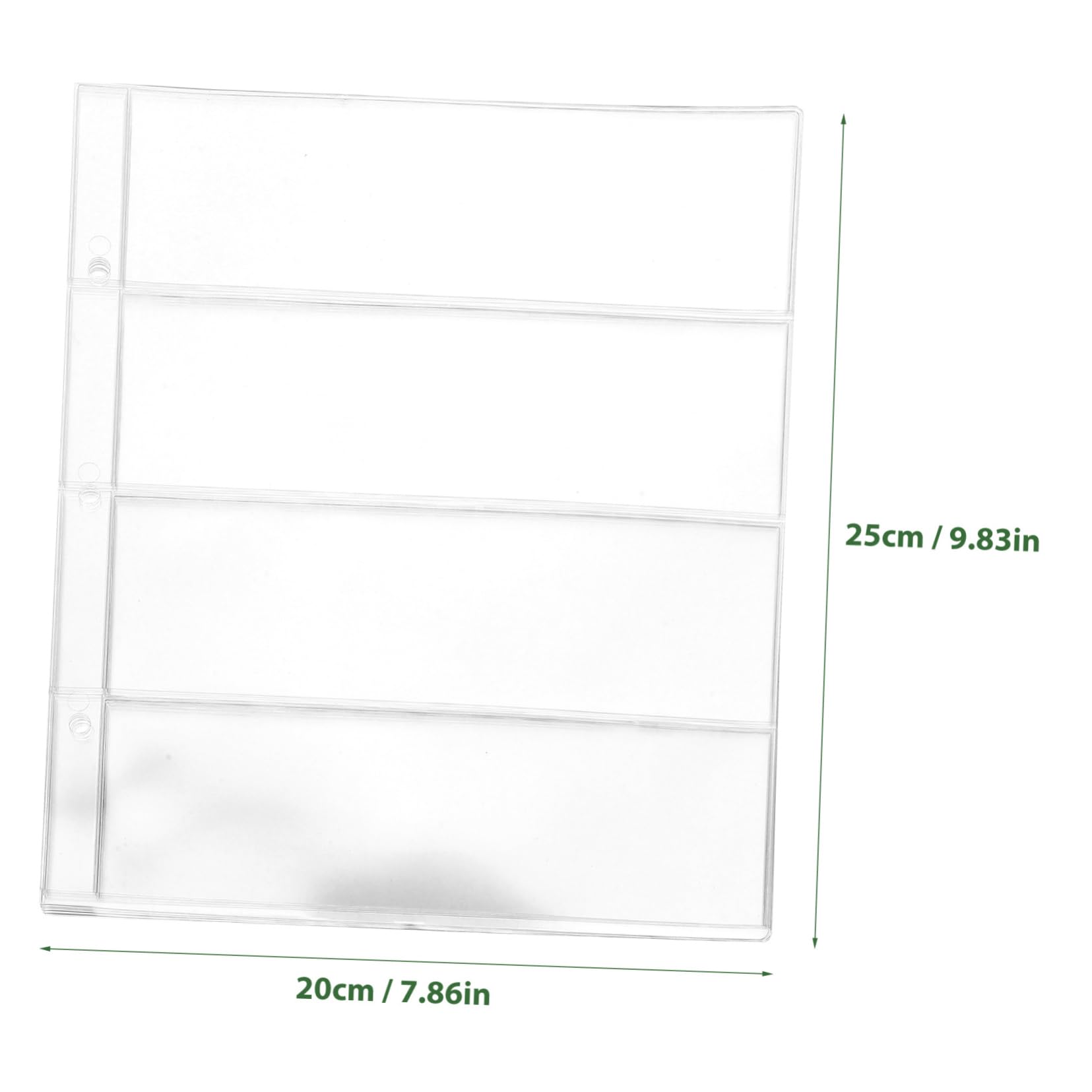 Alipis 10pcs Currency Sleeves for Binder Money Collection Pages Protective Inserts with Rows for Organizing Cash and Currency Collection Books