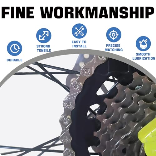 6/7/8/9/10/11/12 Speed Bike Chain &ndash; High-Strength, Durable & Smooth-Shifting for Road/Mountain Bikes (10-Speed)