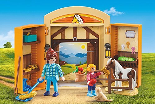 Playmobil Pony Stable Play Box Playset - Thumbnail 3