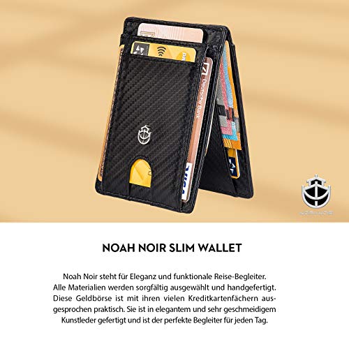Noah Noir - Portafoglio da uomo con magnete e
